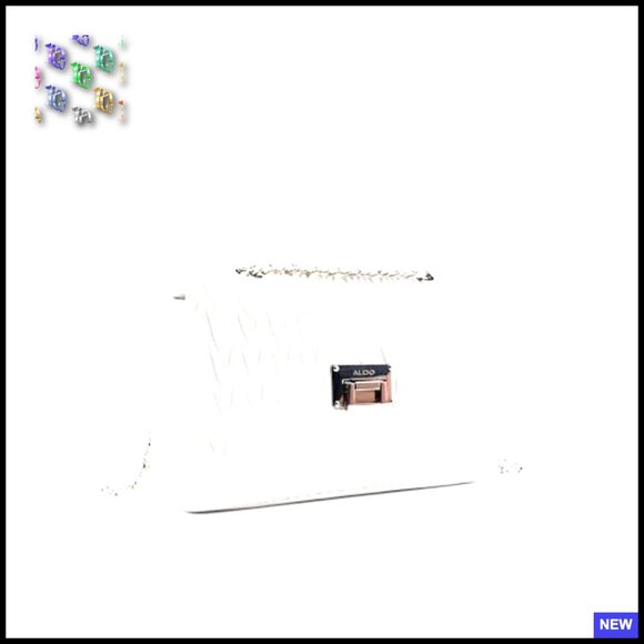 White Crossbody Satchel Bag Polyurethane Minimal Chic Everyday Shoulder Bag - Picture 3 of 3